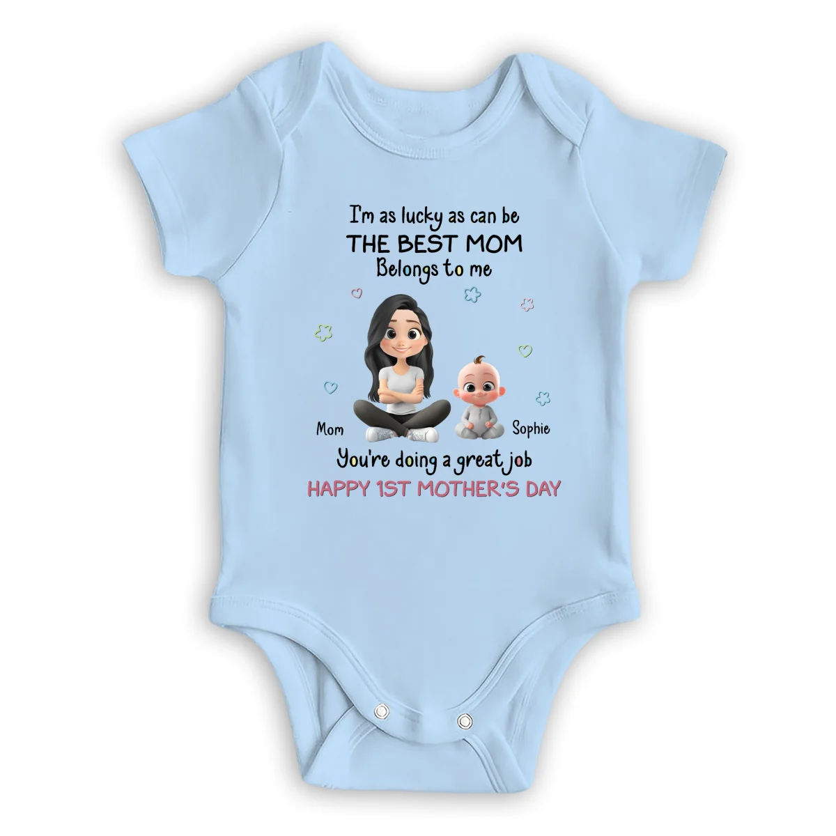 I Am Lucky - Personalized Custom Baby Onesie - Image 8