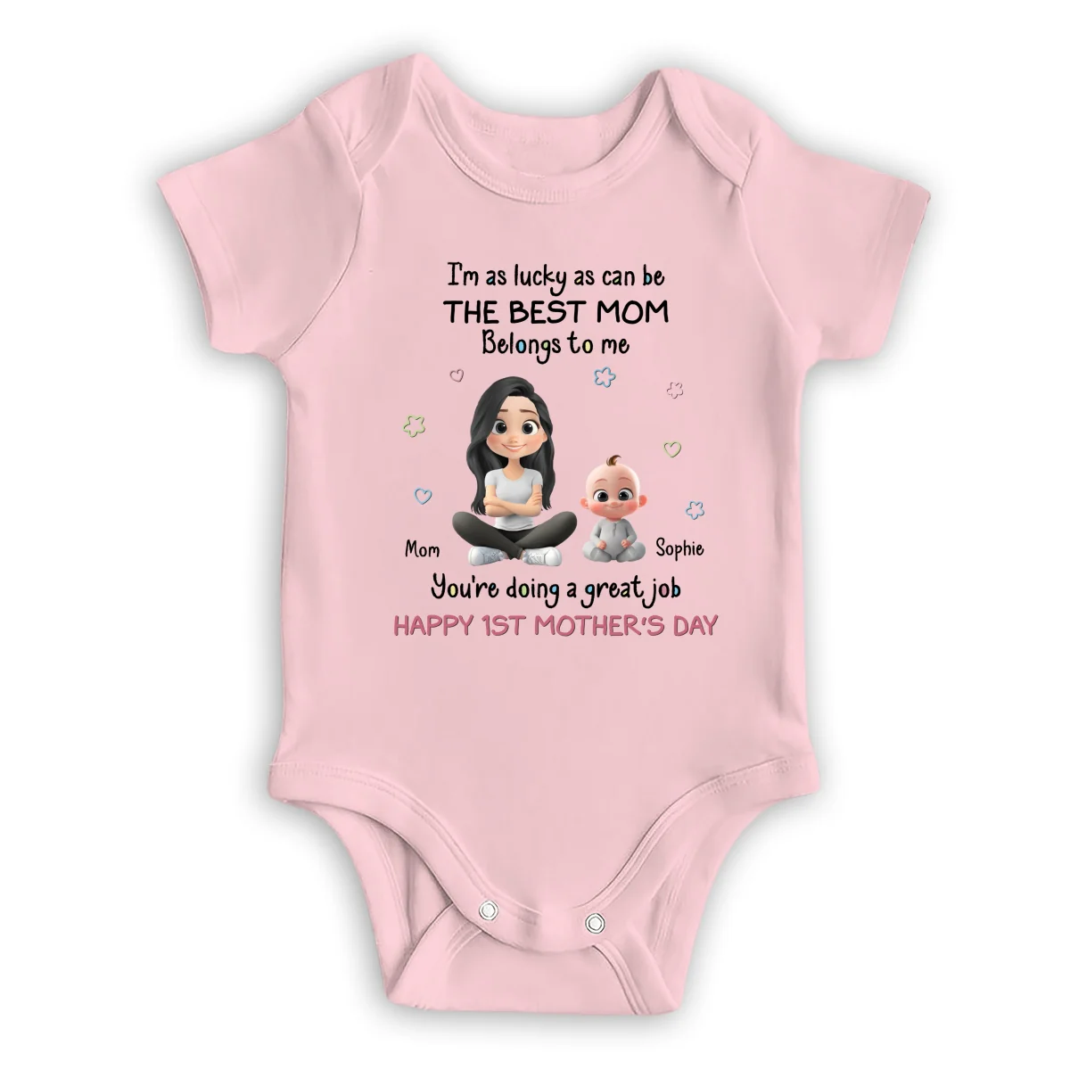 I Am Lucky - Personalized Custom Baby Onesie - Image 9