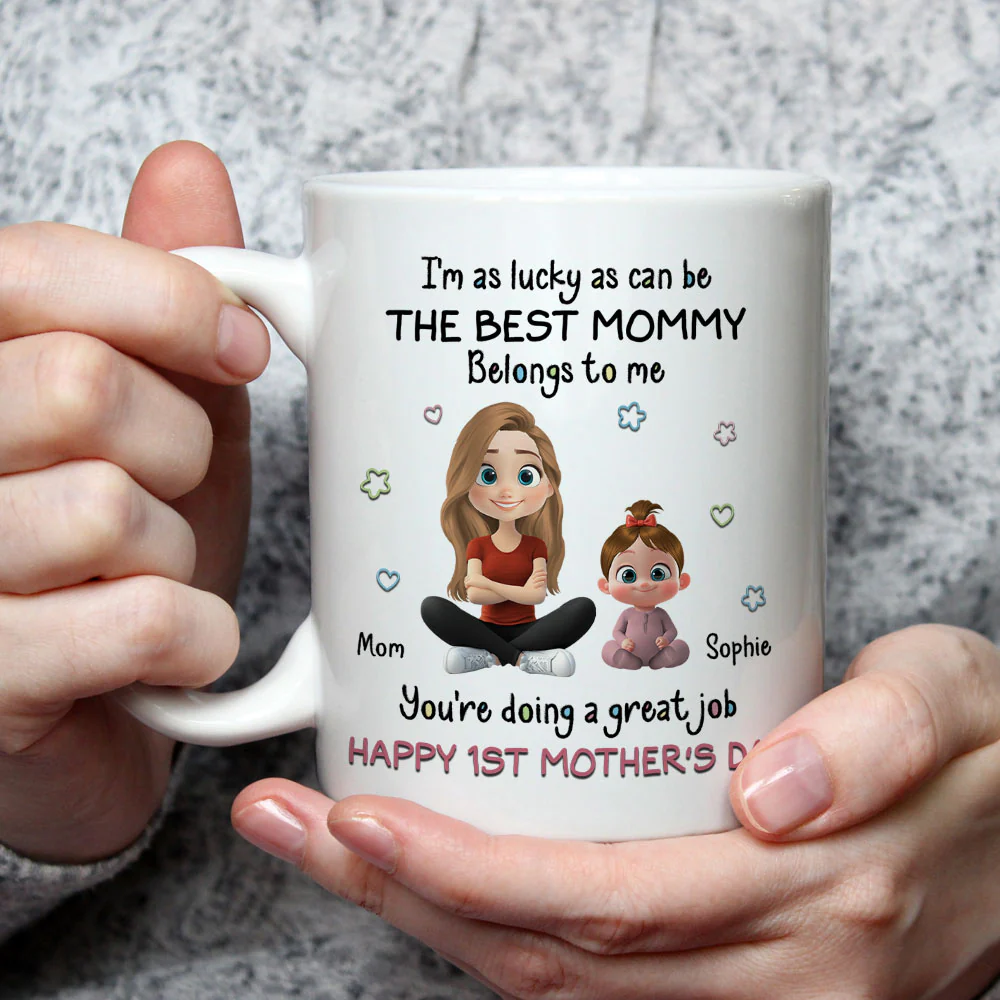 I Am Lucky - Personalized Custom Coffee Mug - Image 3
