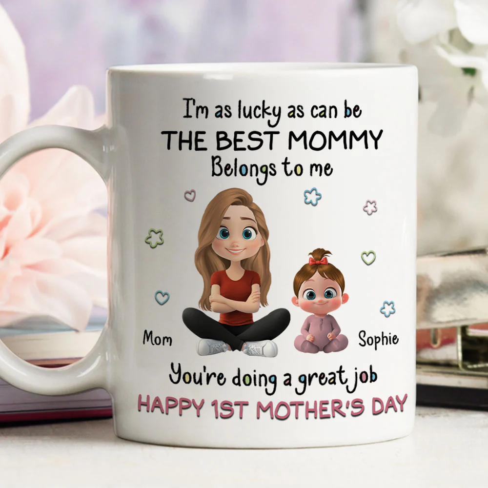 I Am Lucky - Personalized Custom Coffee Mug - Image 4