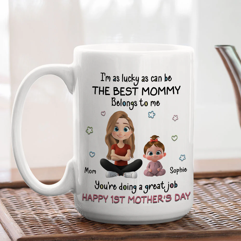 I Am Lucky - Personalized Custom Coffee Mug - Image 5