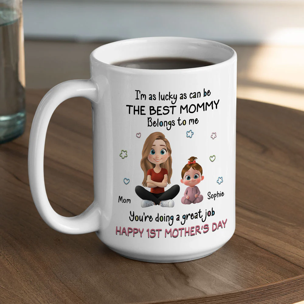 I Am Lucky - Personalized Custom Coffee Mug - Image 6