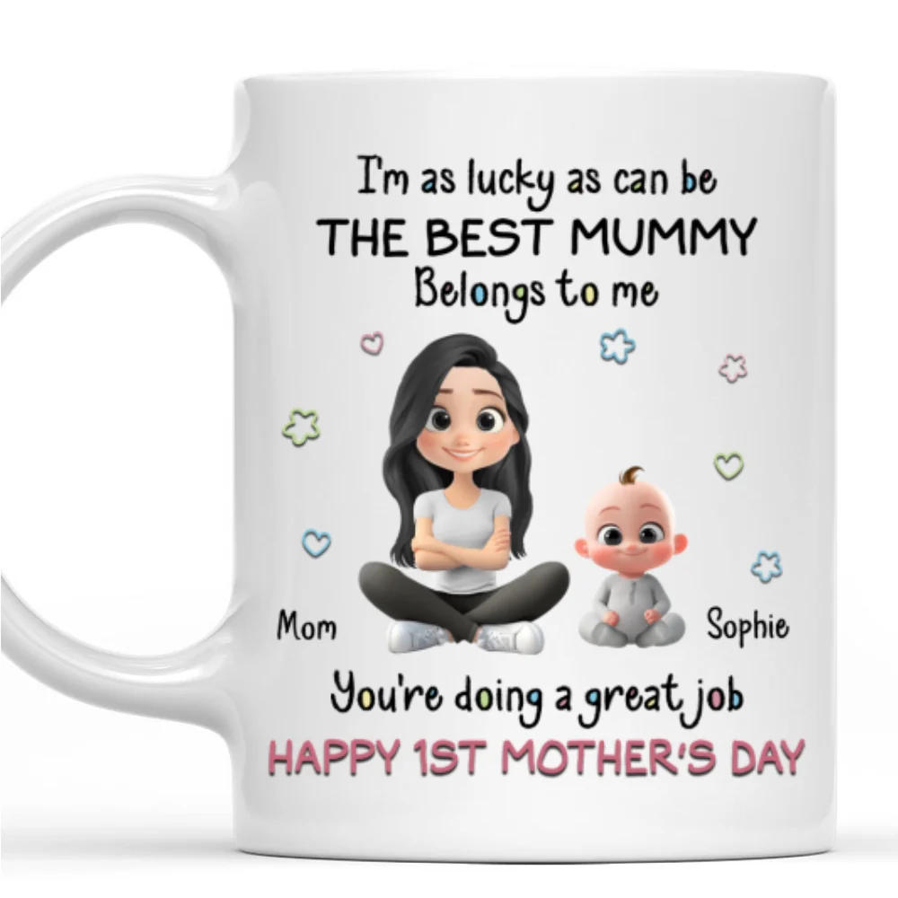 I Am Lucky - Personalized Custom Coffee Mug - Image 8