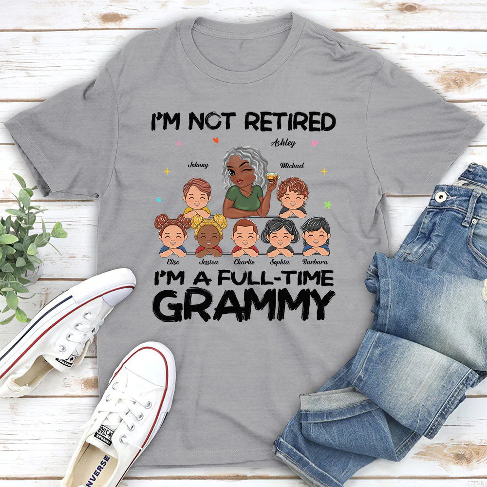 I Am Not Retired I Am A Professional Grandma - Personalized Custom Shirt - Image 2