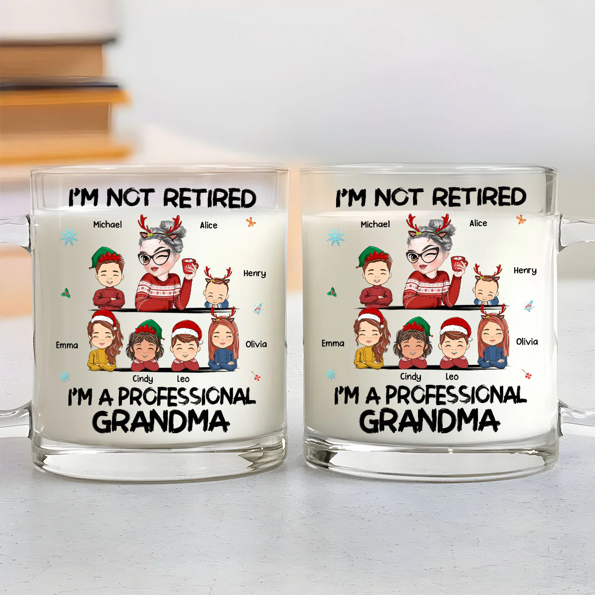 I Am Professional Grandma - Personalized Custom Glass Mug - Image 2