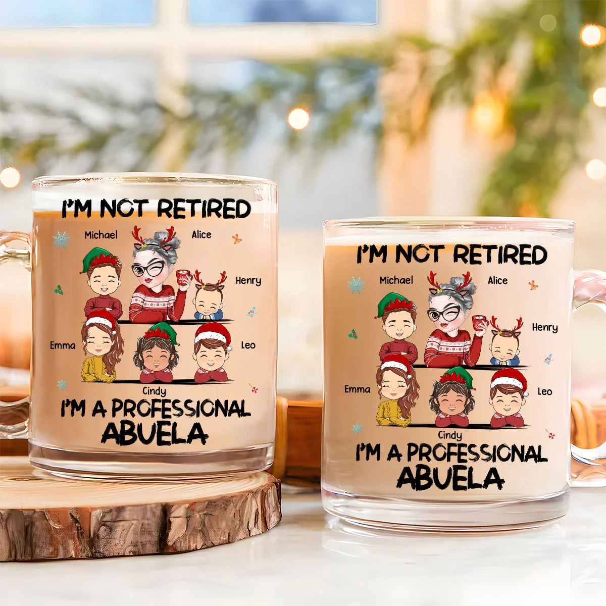 I Am Professional Grandma - Personalized Custom Glass Mug - Image 3
