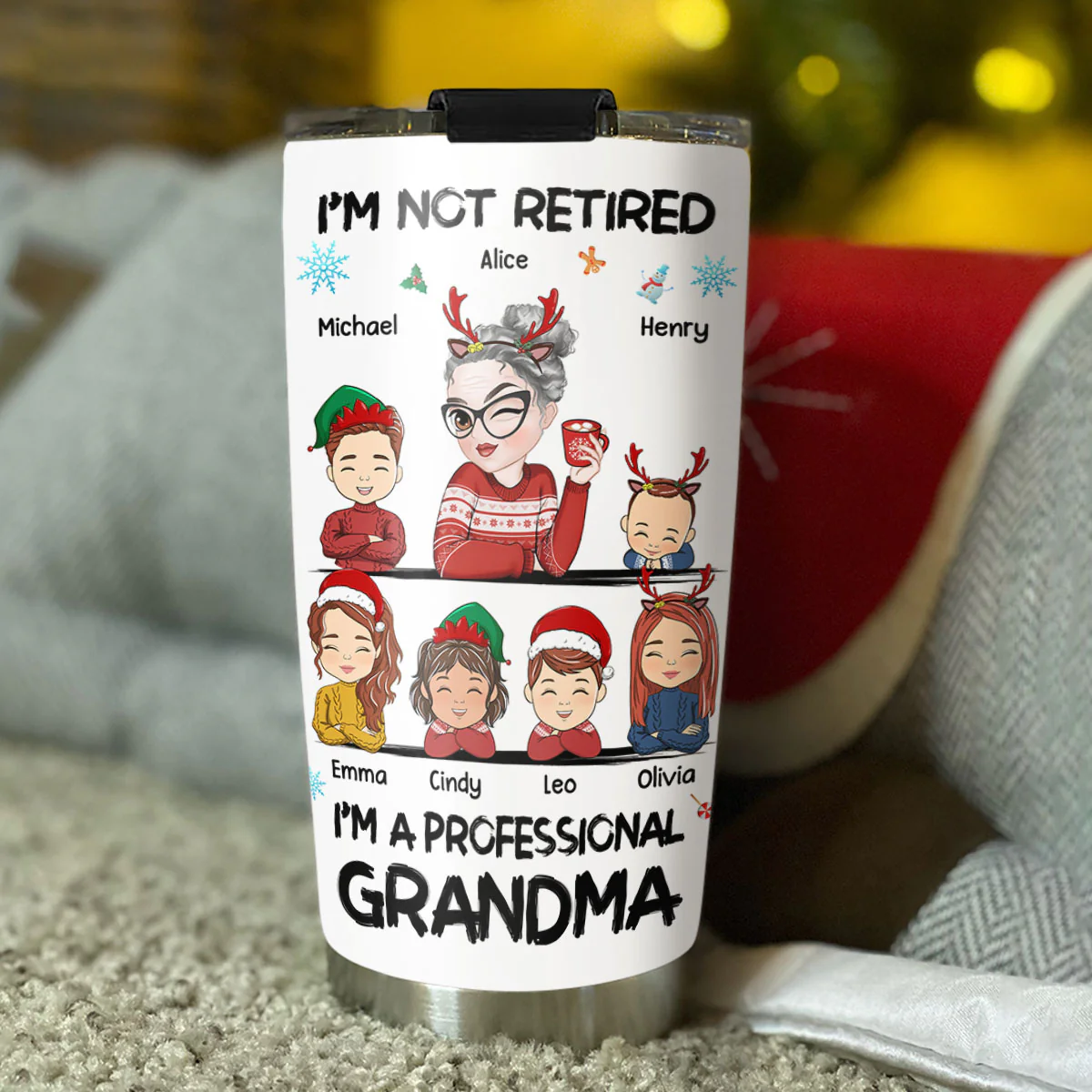 I Am Professional Grandma - Personalized Custom Tumbler - Image 3