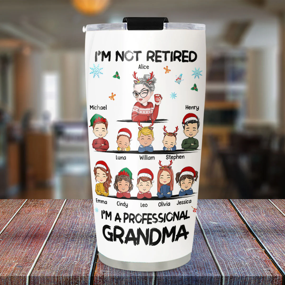 I Am Professional Grandma - Personalized Custom Tumbler - Image 4