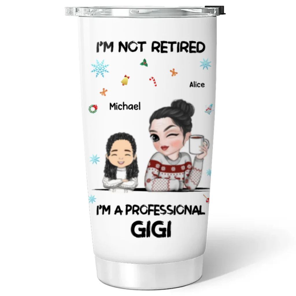 I Am Professional Grandma - Personalized Custom Tumbler - Image 5