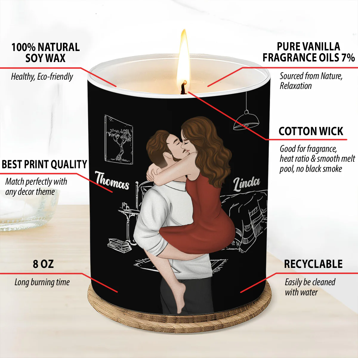 I Am Proud Of You - Personalized Custom Candle - Image 5