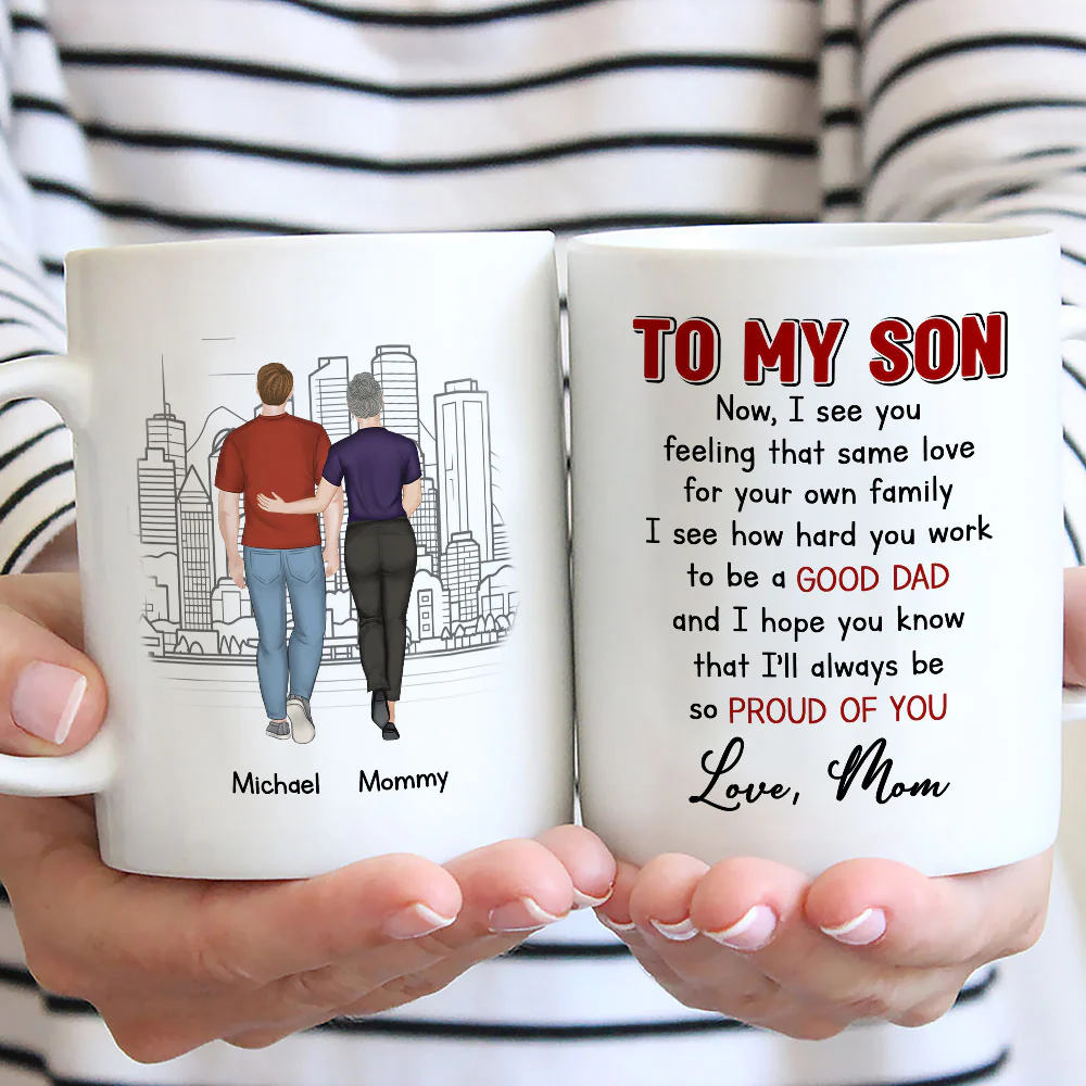 I Am Proud Of You Son - Personalized Custom Coffee Mug - Image 3