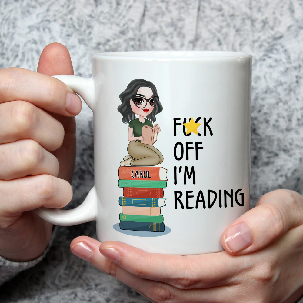 I Am Reading - Personalized Custom Coffee Mug - Image 3