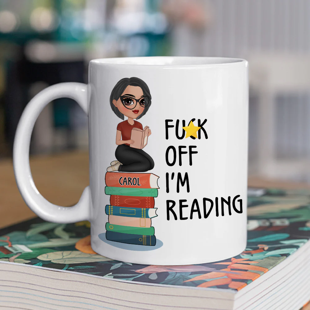 I Am Reading - Personalized Custom Coffee Mug - Image 4