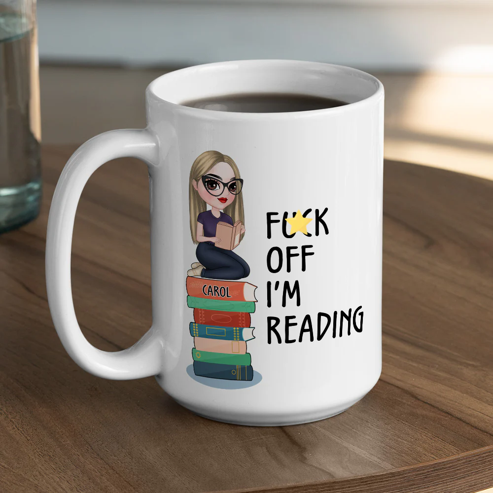 I Am Reading - Personalized Custom Coffee Mug - Image 6