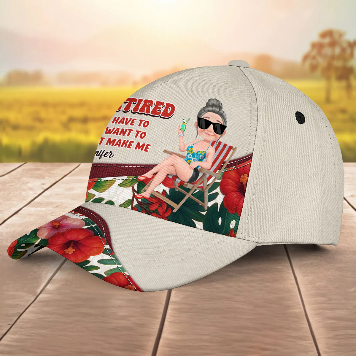 I Am Retired - Personalized Custom Classic Cap - Image 2