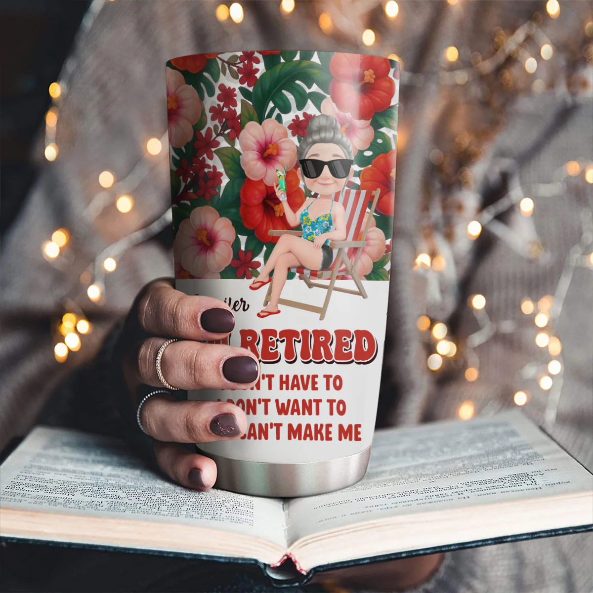 I Am Retired - Personalized Custom Tumbler - Image 2