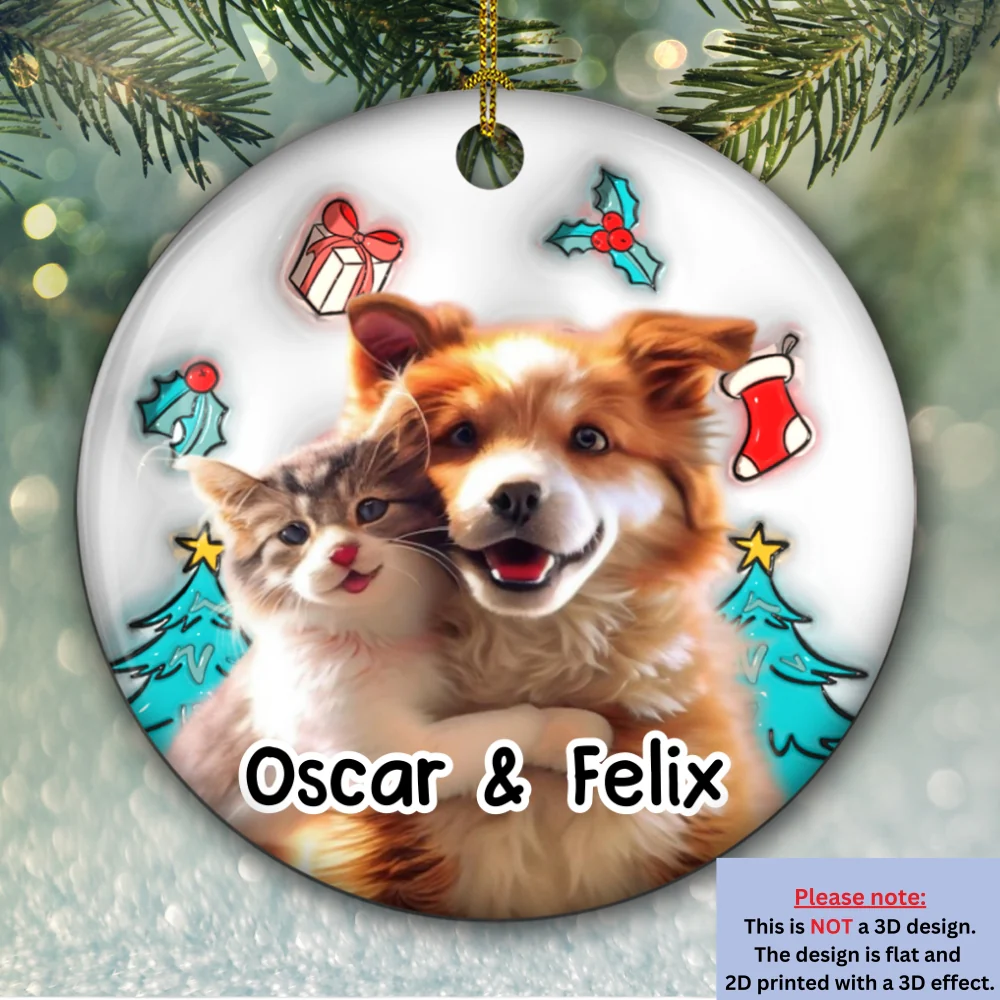 I Am Santa Photo - Personalized Custom 3D Inflated Effect Ceramic Ornament - Image 6
