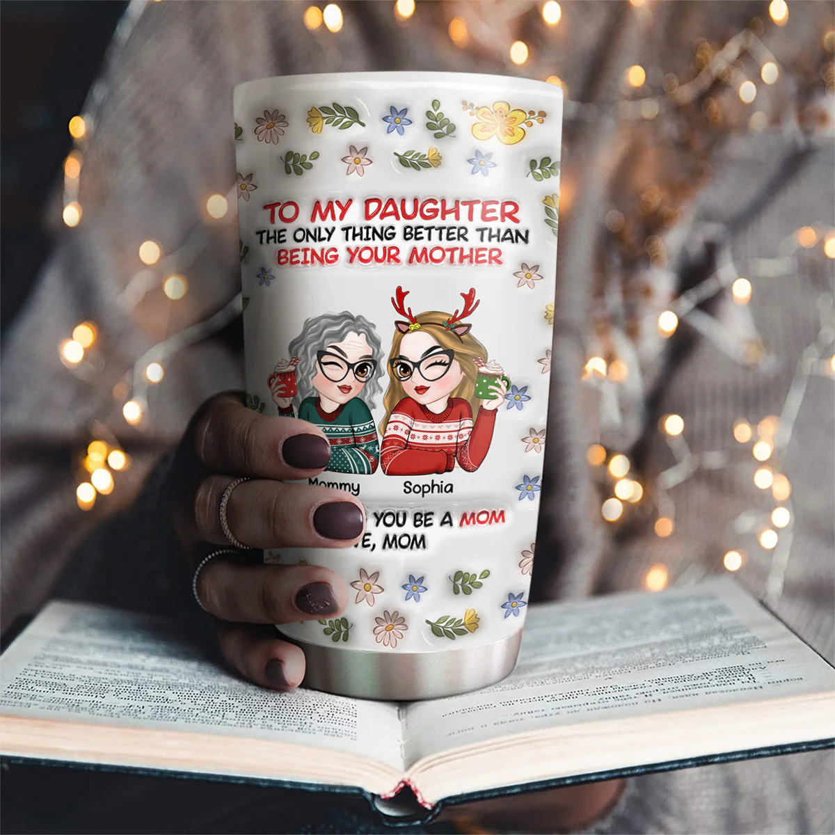 I Am So Proud Of My Daughter - Personalized Custom 3D Inflated Effect Tumbler - Image 2