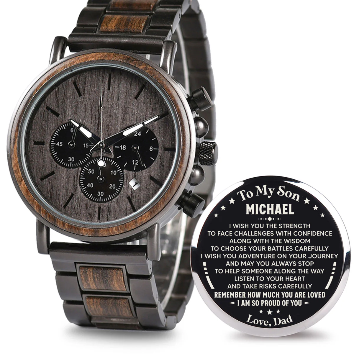 I Am So Proud Of You - Personalized Engraved Wooden Watches GQ026 - Image 2