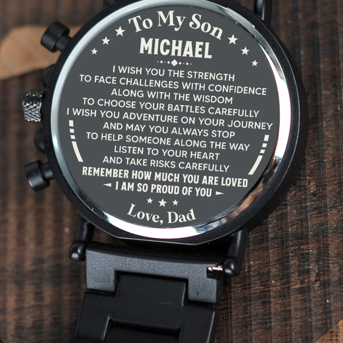 I Am So Proud Of You - Personalized Engraved Wooden Watches GQ026 - Image 3