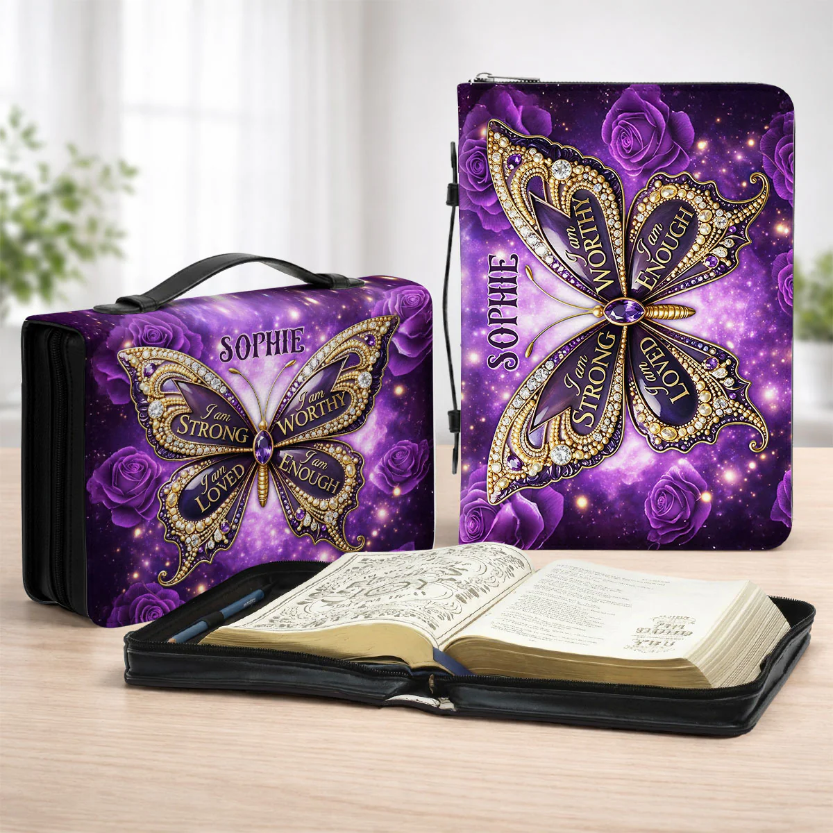 I Am Strong - Personalized Custom Bible Cover