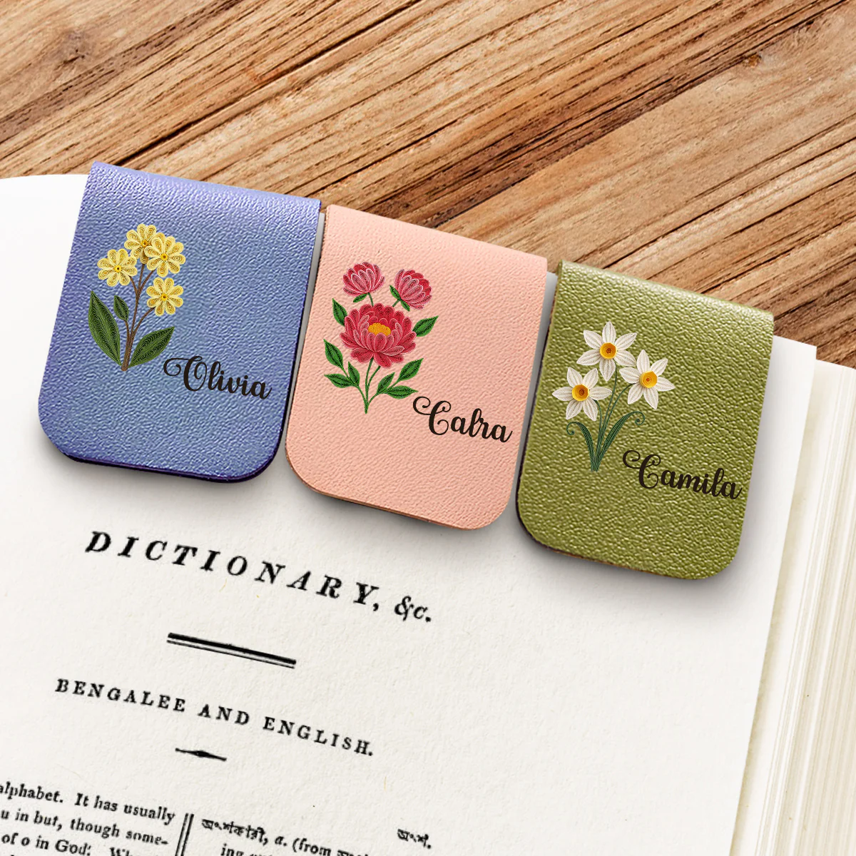 I Am The Flower - Personalized Custom Leather Bookmark - Image 5