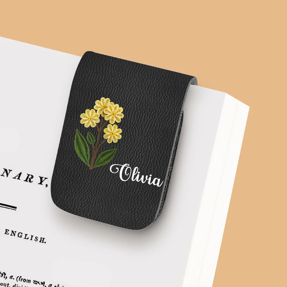 I Am The Flower - Personalized Custom Leather Bookmark - Image 7