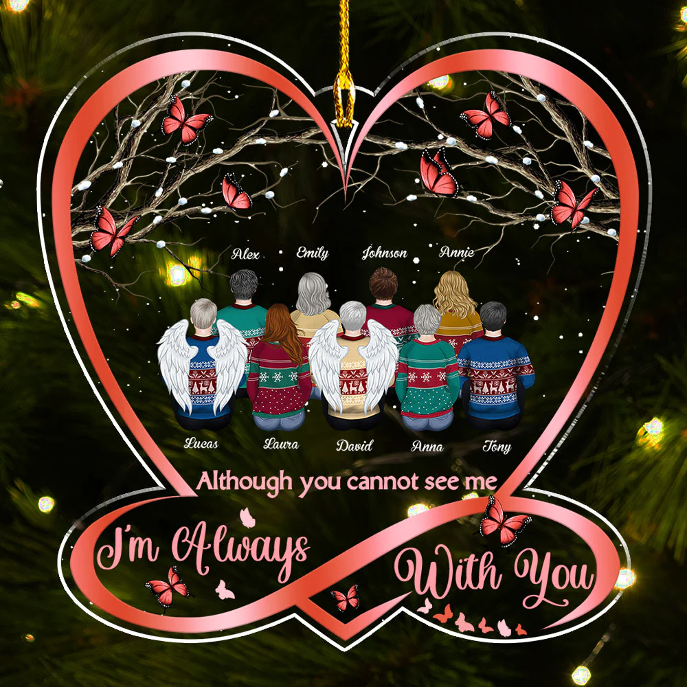 I Am With You - Personalized Custom Acrylic Ornament - Image 5
