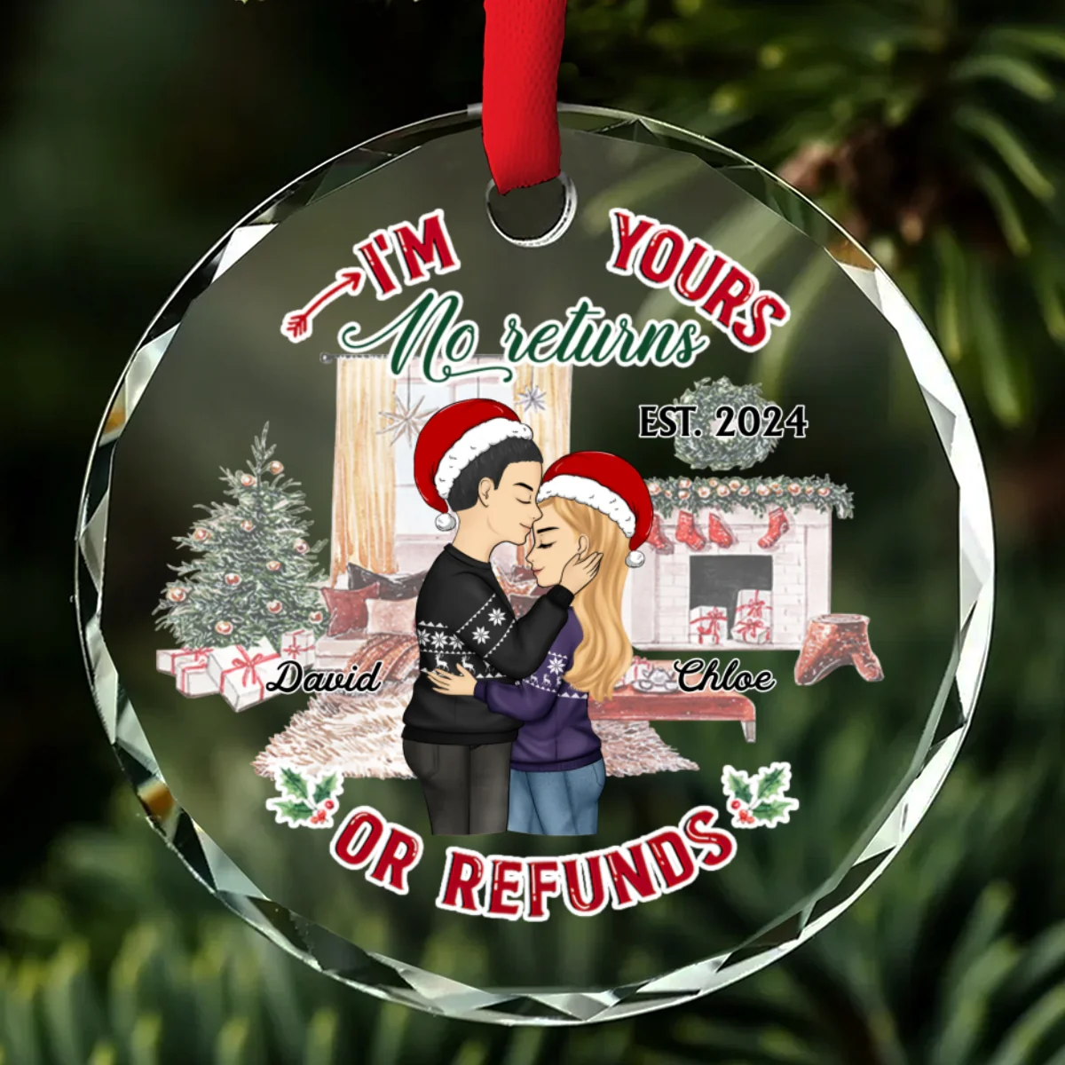 I Am Your No Refunds - Personalized Custom Glass Ornament - Image 6