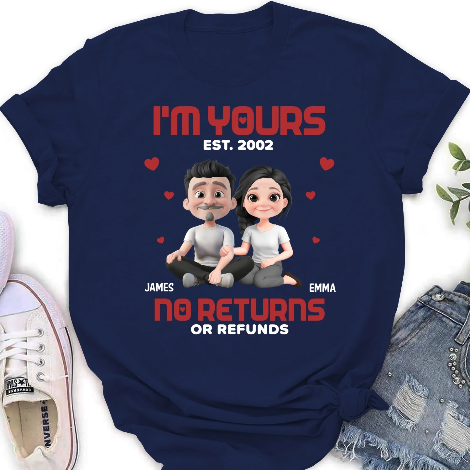I Am Yours EST - Personalized Custom Shirt - Image 21