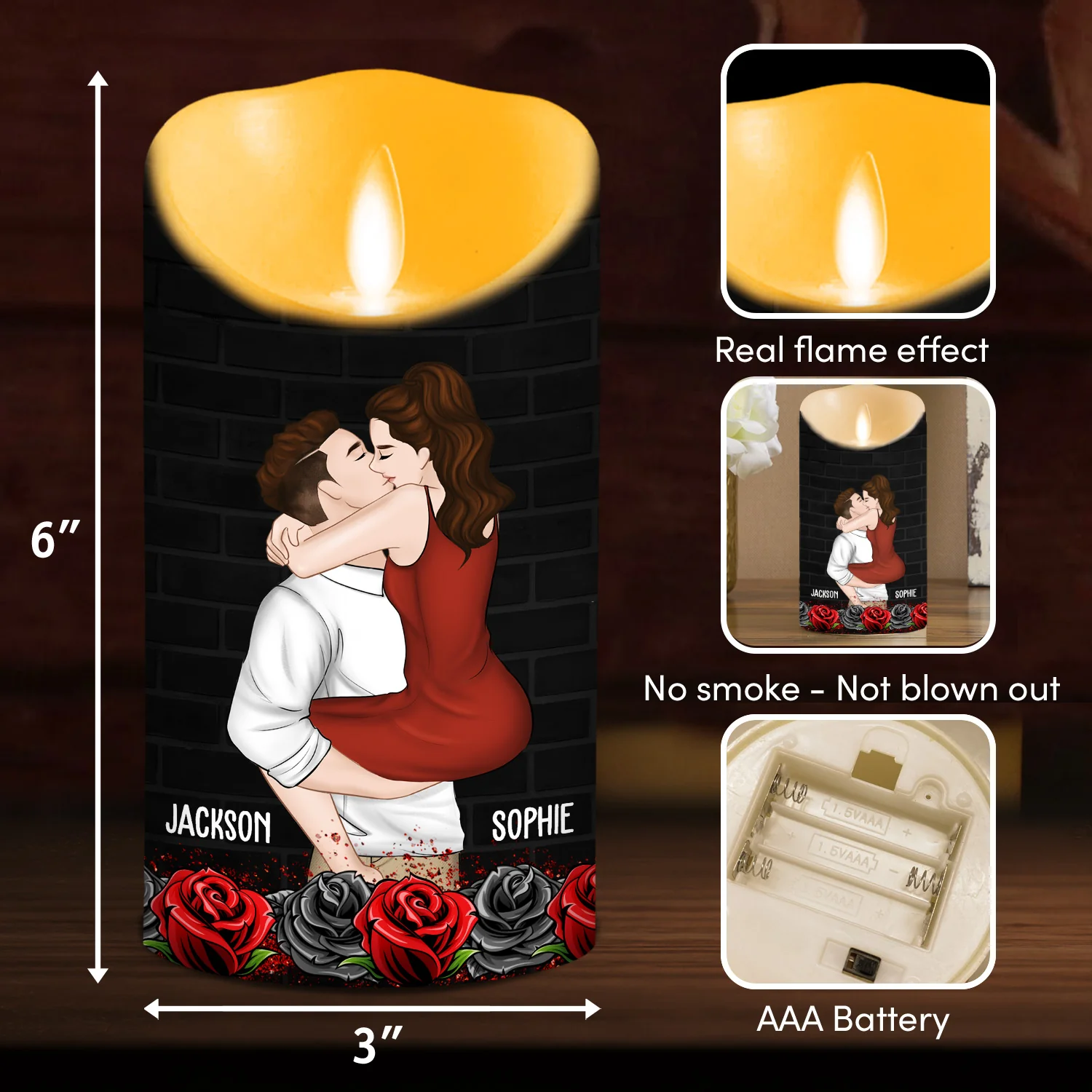 I Am Yours Forever - Personalized Custom LED Candle - Image 6