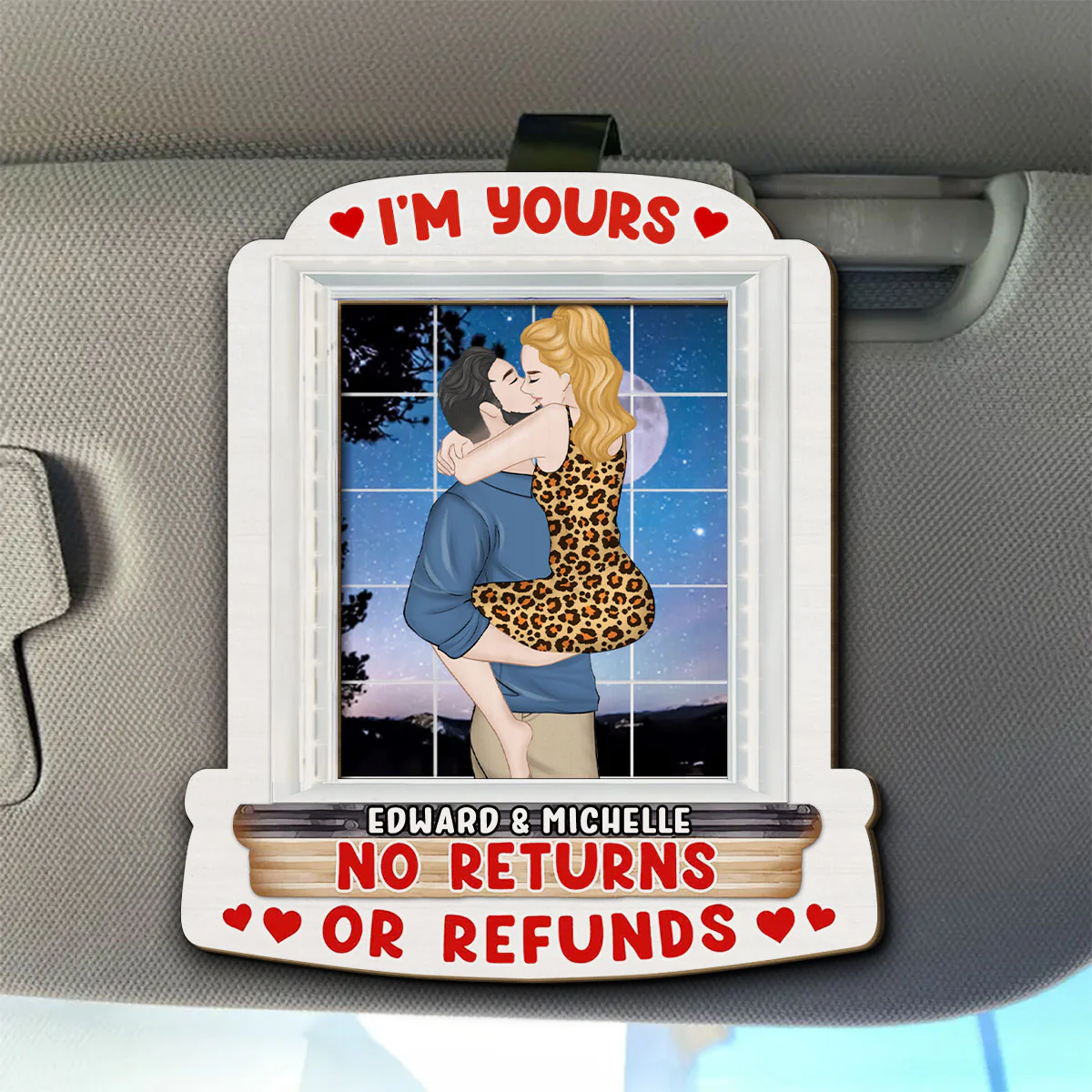 I Am Yours - Personalized Custom Car Visor Clip - Image 3