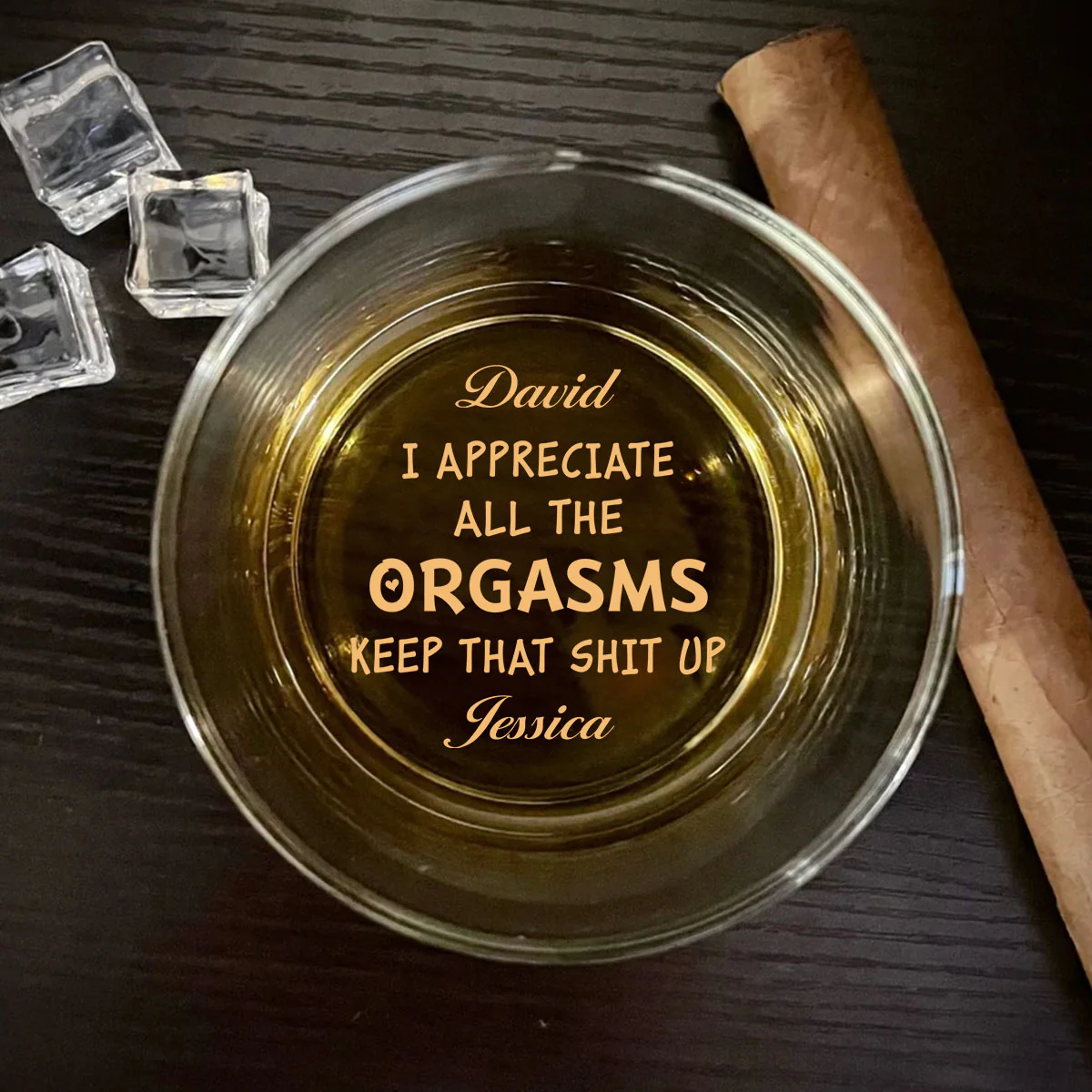 I Appreciate All Your Effort - Personalized Custom Engraved Whiskey Glass - Image 4