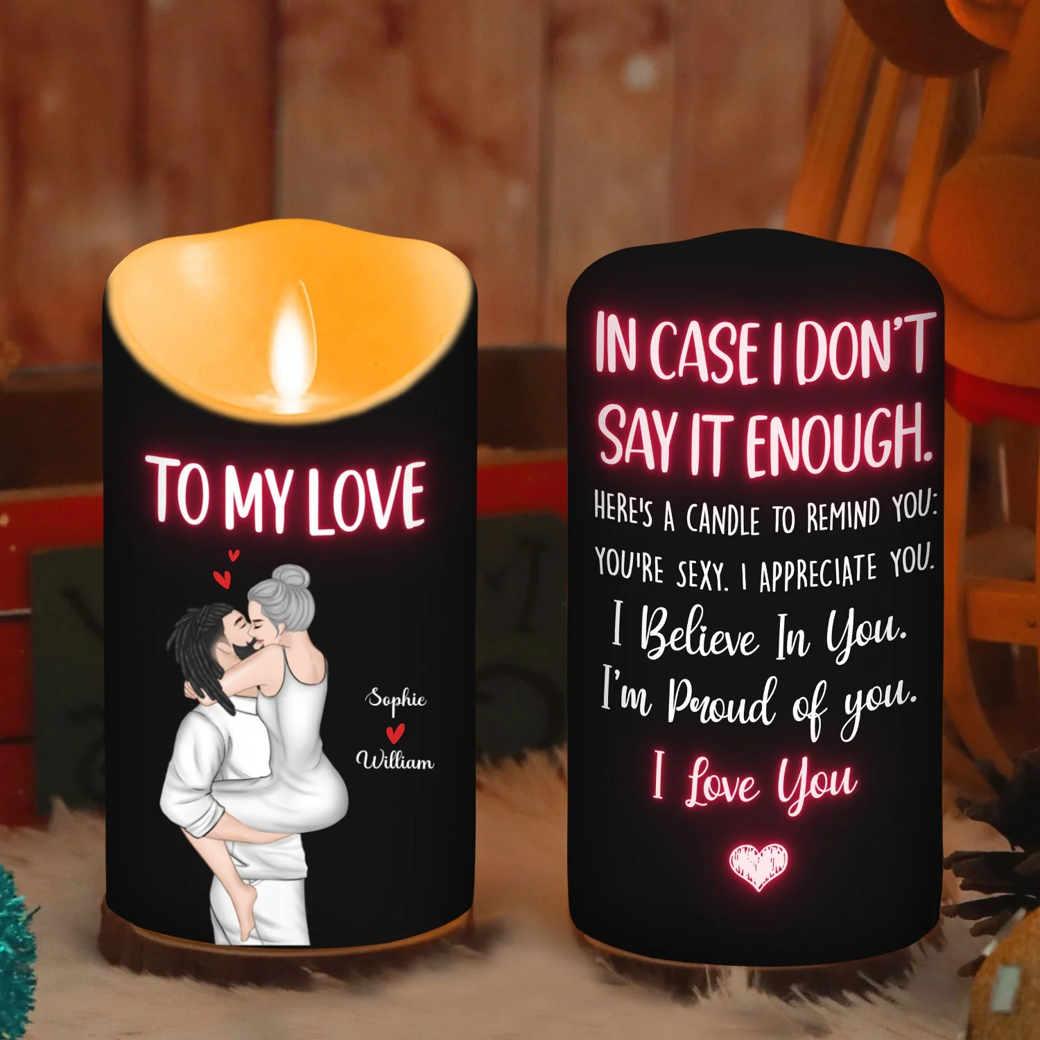 I Believe In You - Personalized Custom LED Candle - Image 6