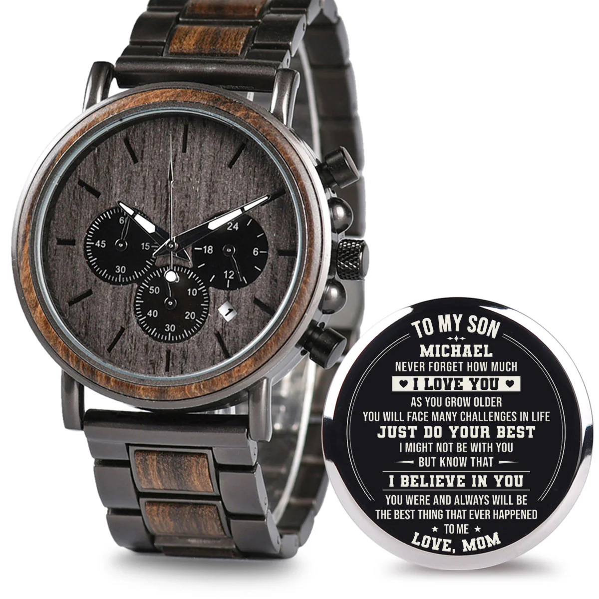 Just Do Your Best - Personalized Engraved Wooden Watches GQ026 - Image 4