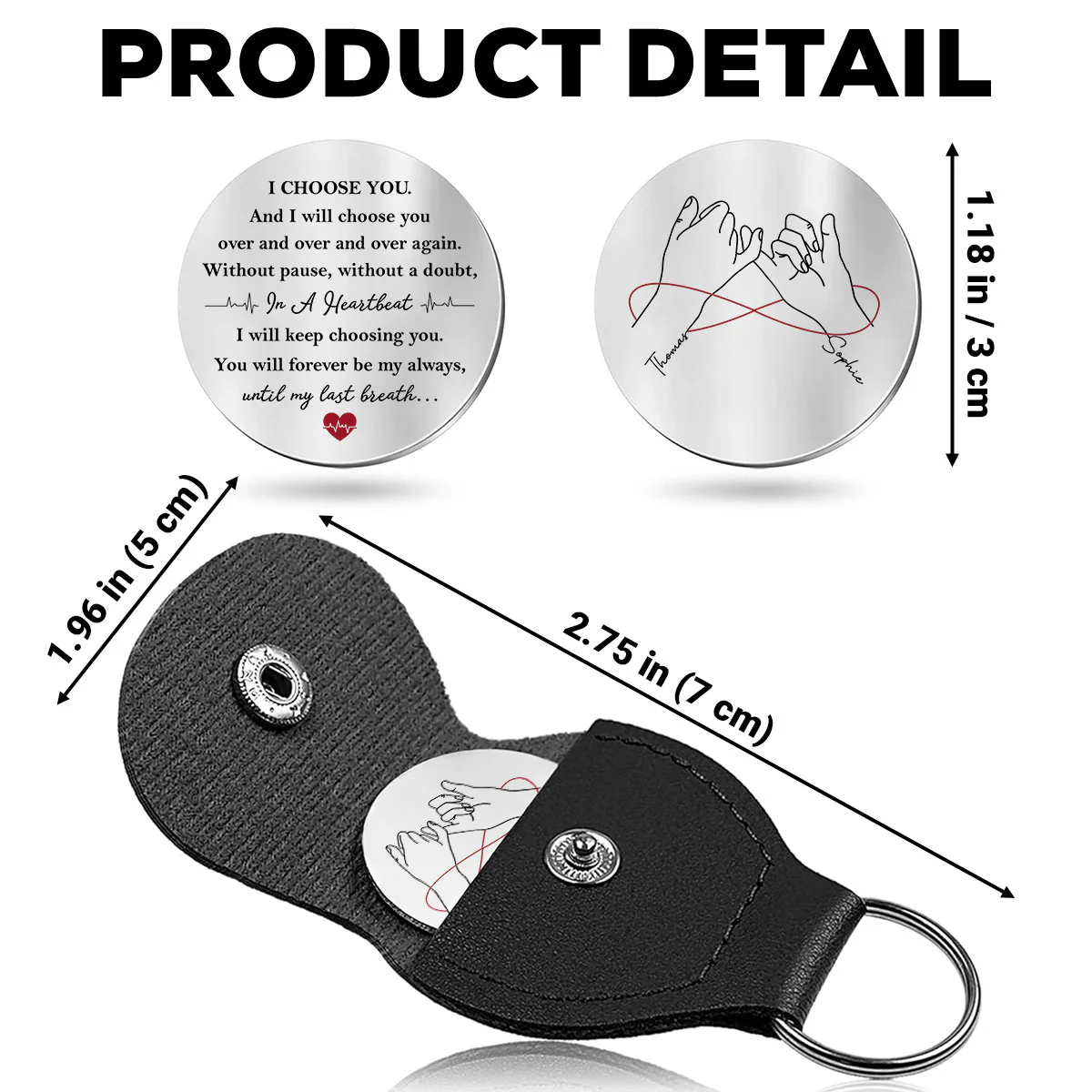 I Choose You - Personalized Custom Pocket Hug - Image 5