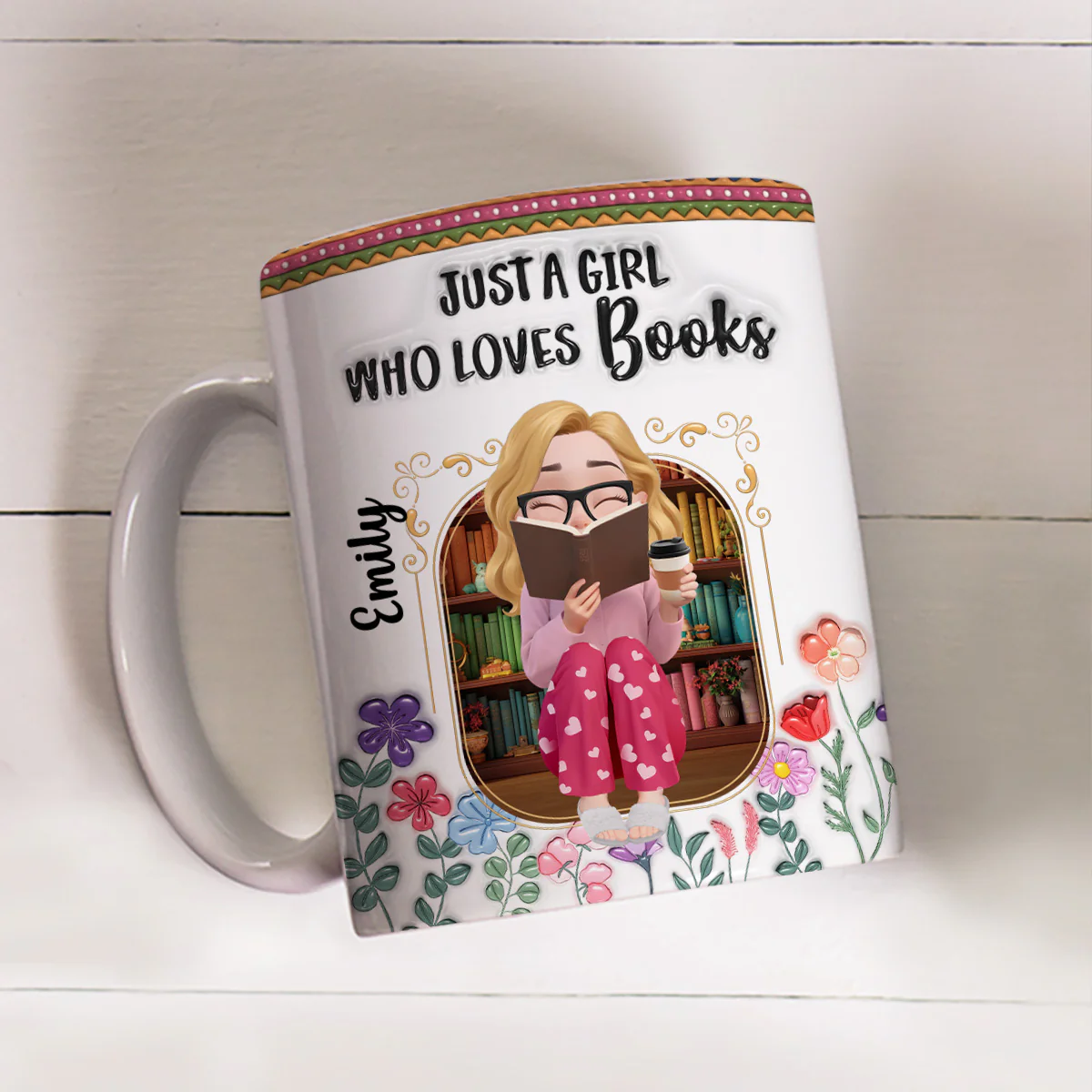 I Collect Worlds Through Reading - Personalized Custom 3D Inflated Effect Mug - Image 2