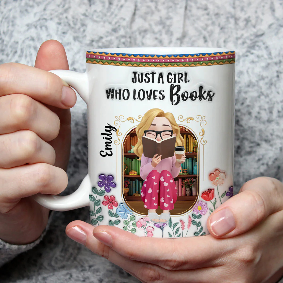 I Collect Worlds Through Reading - Personalized Custom 3D Inflated Effect Mug - Image 6
