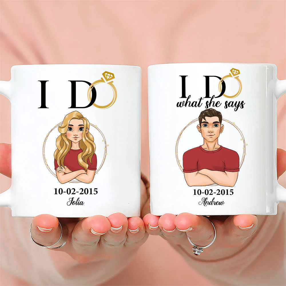 I Do - Personalized Custom Coffee Mug - Image 2