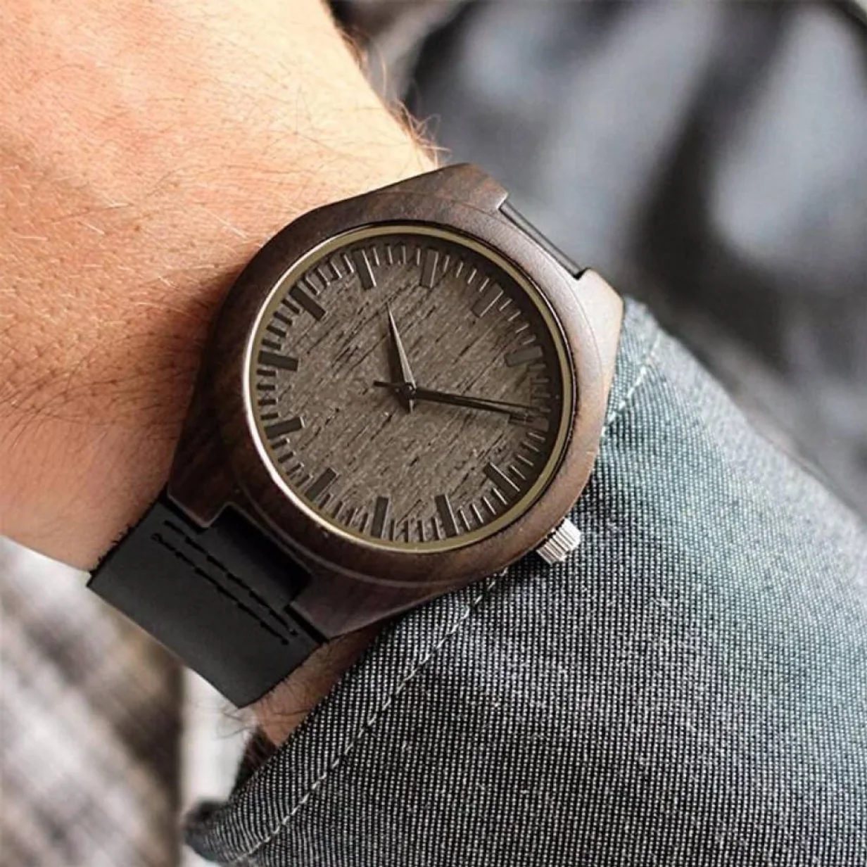 I Found My Missing Peace - Personalized Custom Wood Watch - Image 5
