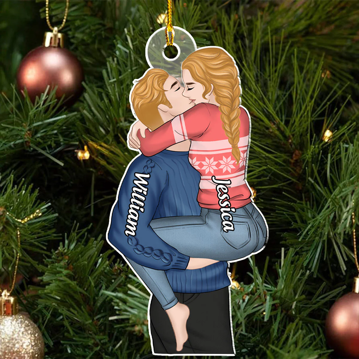 I Found My Missing Piece - Personalized Custom Acrylic Ornament - Image 4