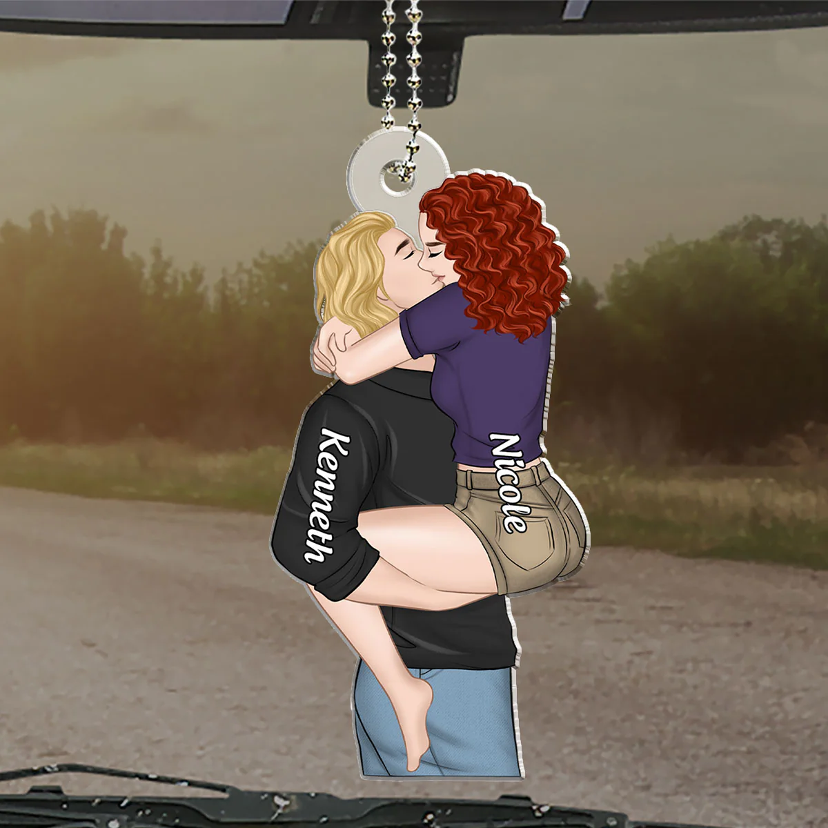 I Found My Missing Piece - Personalized Custom Car Ornament - Image 2