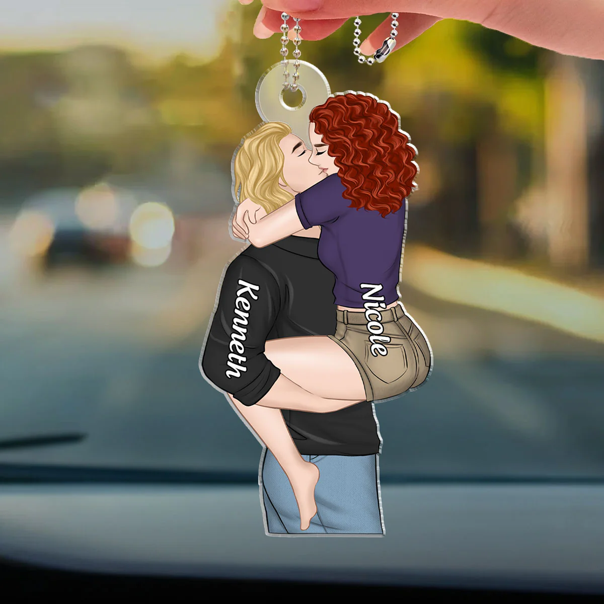 I Found My Missing Piece - Personalized Custom Car Ornament - Image 3