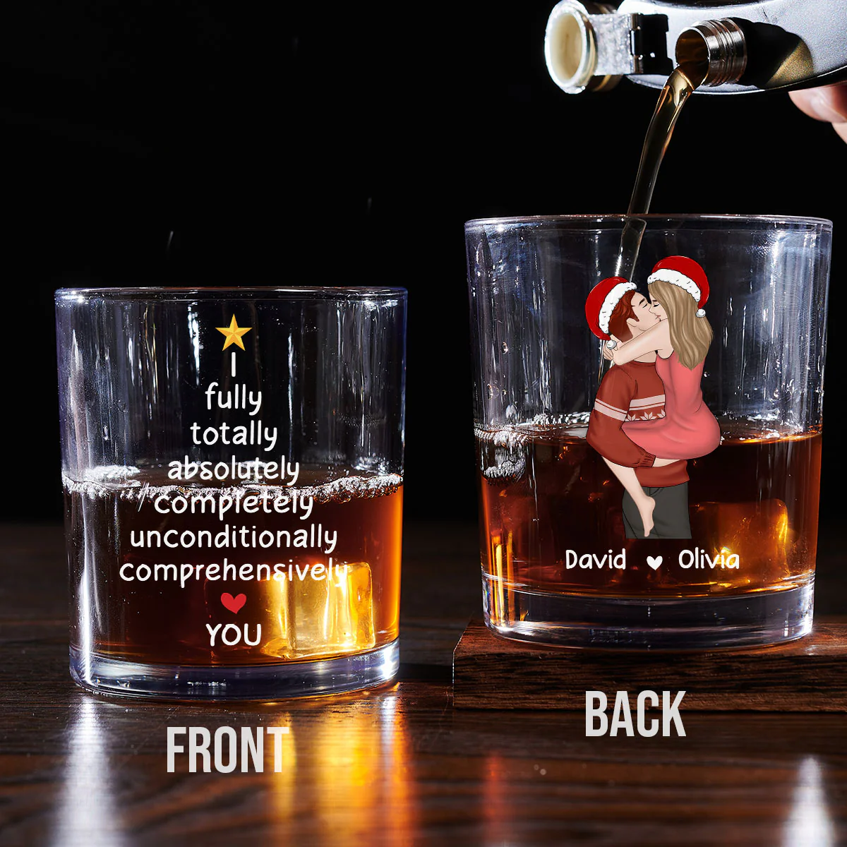 I Fully Love You - Personalized Custom Whiskey Glass - Image 3