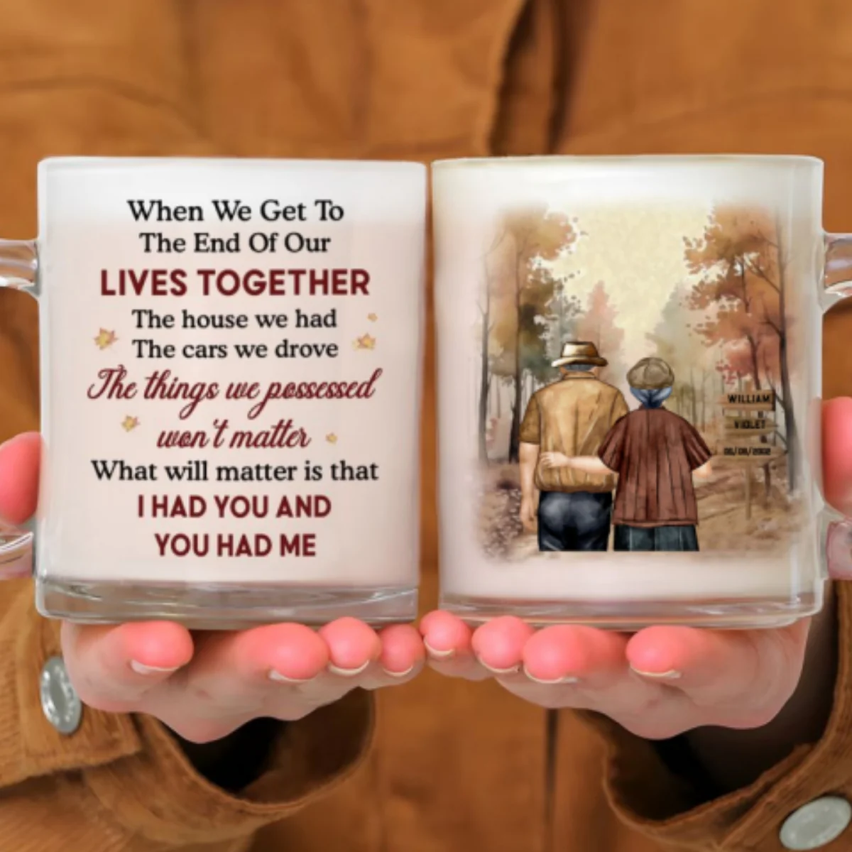 I Had You - Personalized Custom Glass Mug - Image 5