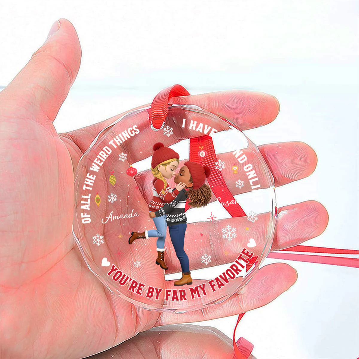 I Have Found Online - Personalized Custom Glass Ornament - Image 5