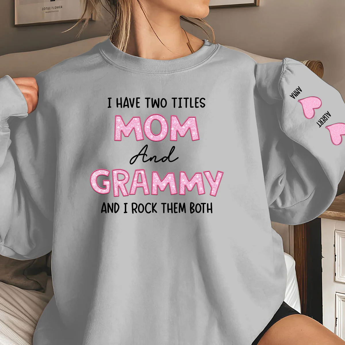 I Have Two Titles Mom And Mimi - Personalized Custom Sweatshirt - Image 3