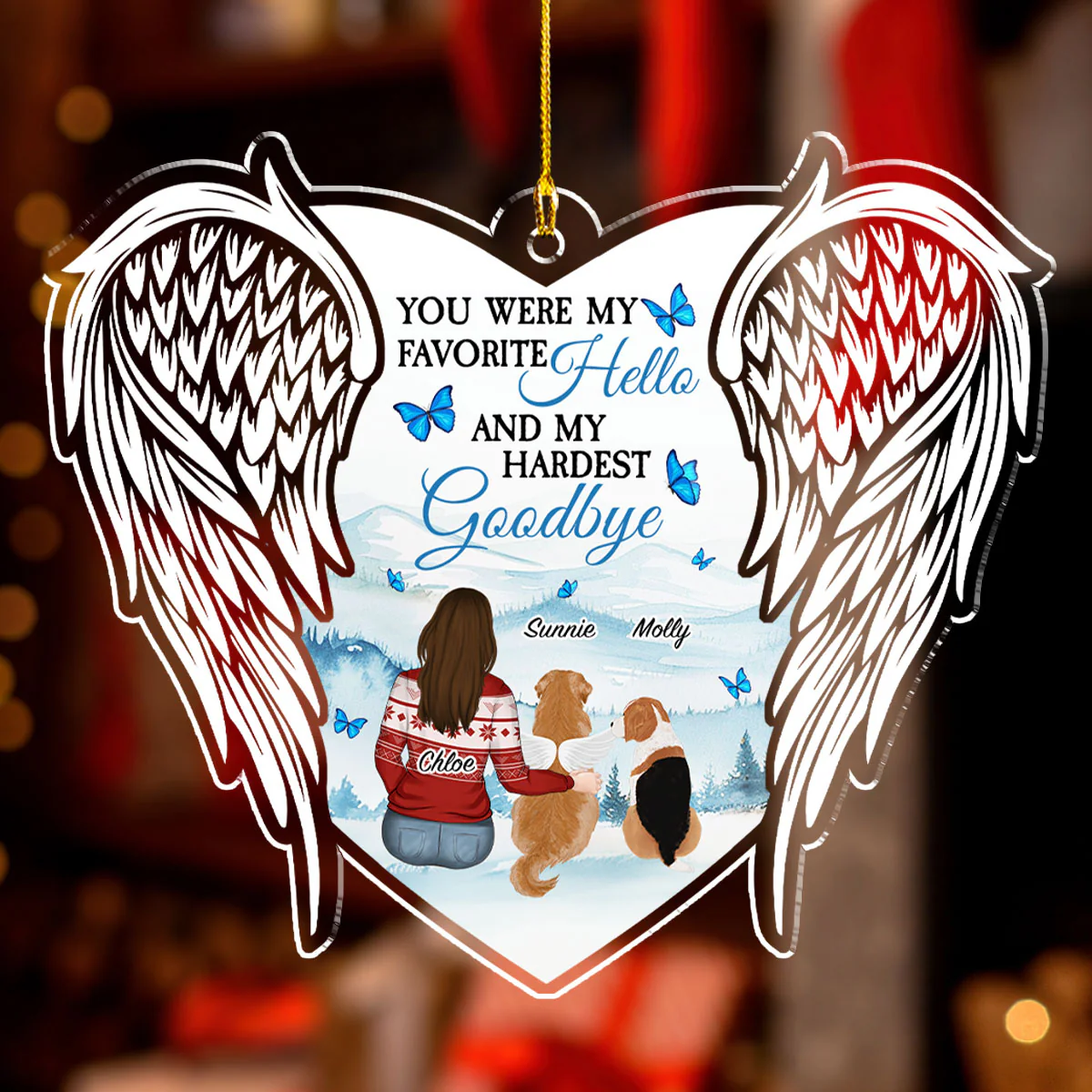 I Have You In My Heart - Personalized Custom Acrylic Ornament - Image 2
