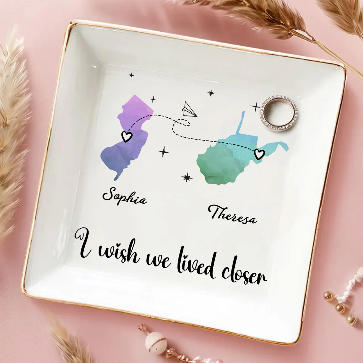 I Hope We Were Neighbors - Personalized Custom Jewelry Dish - Image 3