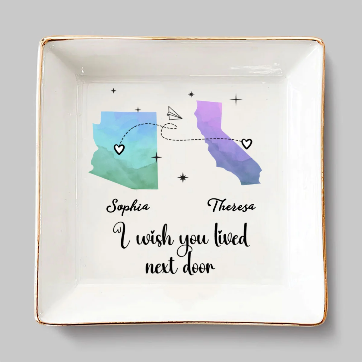 I Hope We Were Neighbors - Personalized Custom Jewelry Dish - Image 5